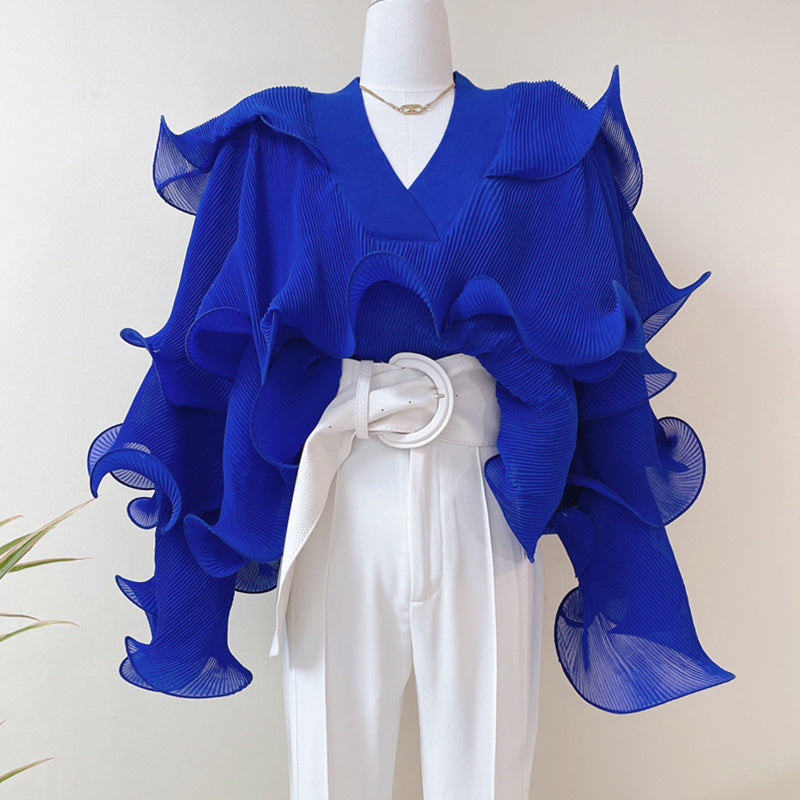 Women's Fashion Ruffle Chiffon Shirt