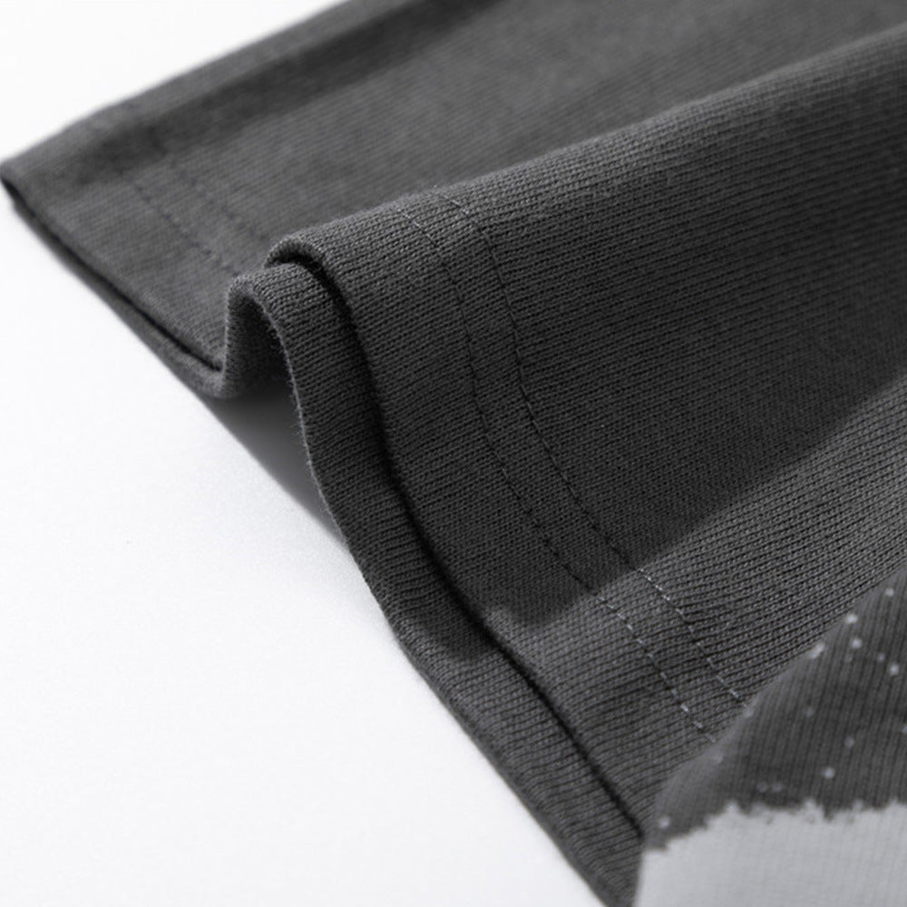 Dark High Street Gothic Alphabet Graffiti Print Short-sleeved T-shirt