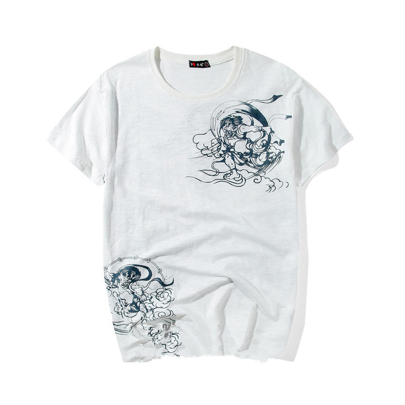 Ukiyo-e embroidery short sleeve