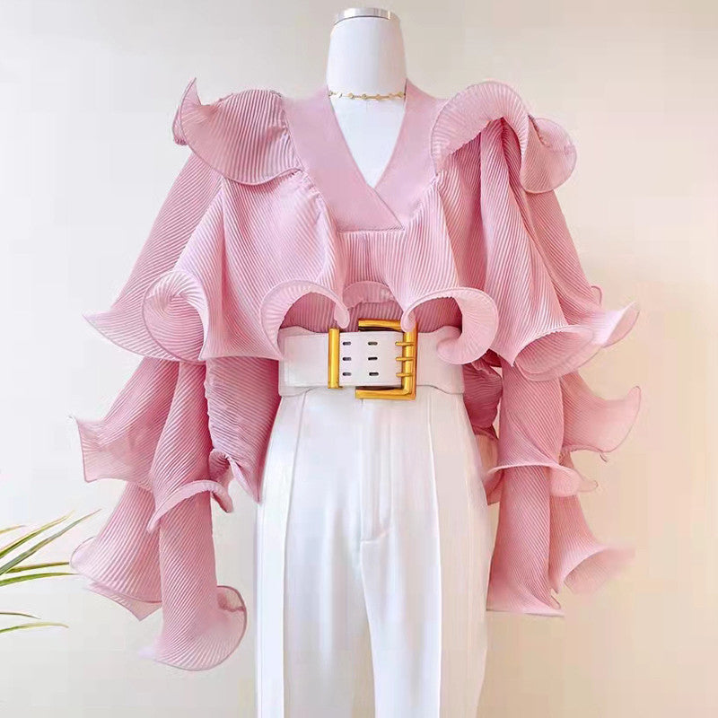 Women's Fashion Ruffle Chiffon Shirt