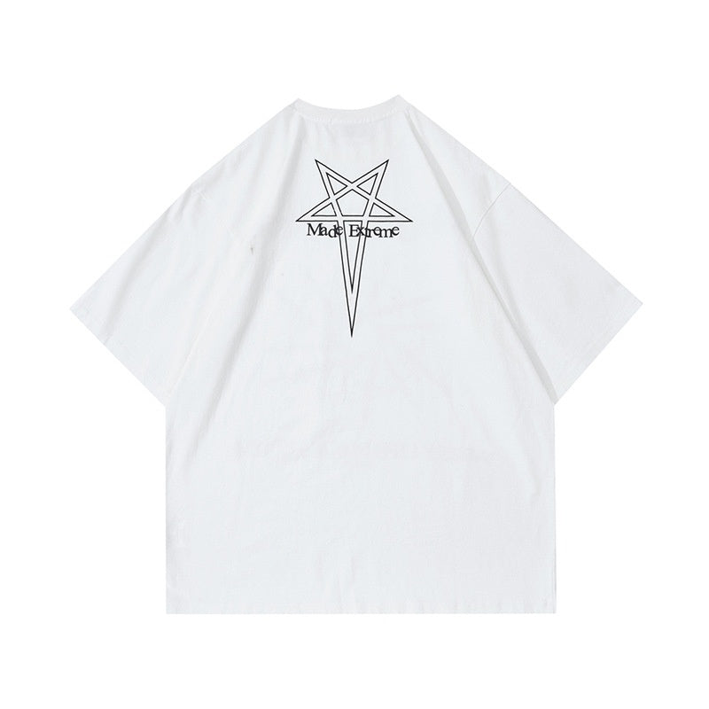 Men's Retro Alphabet Short-sleeved Couple T-shirt