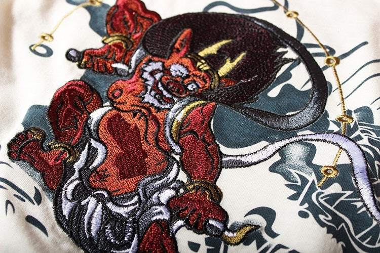 Ukiyo-e embroidery short sleeve