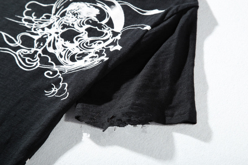 Ukiyo-e embroidery short sleeve