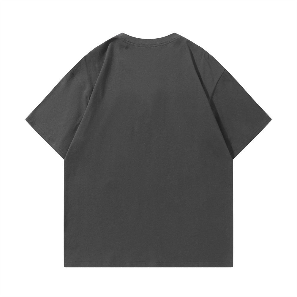 Dark High Street Gothic Alphabet Graffiti Print Short-sleeved T-shirt