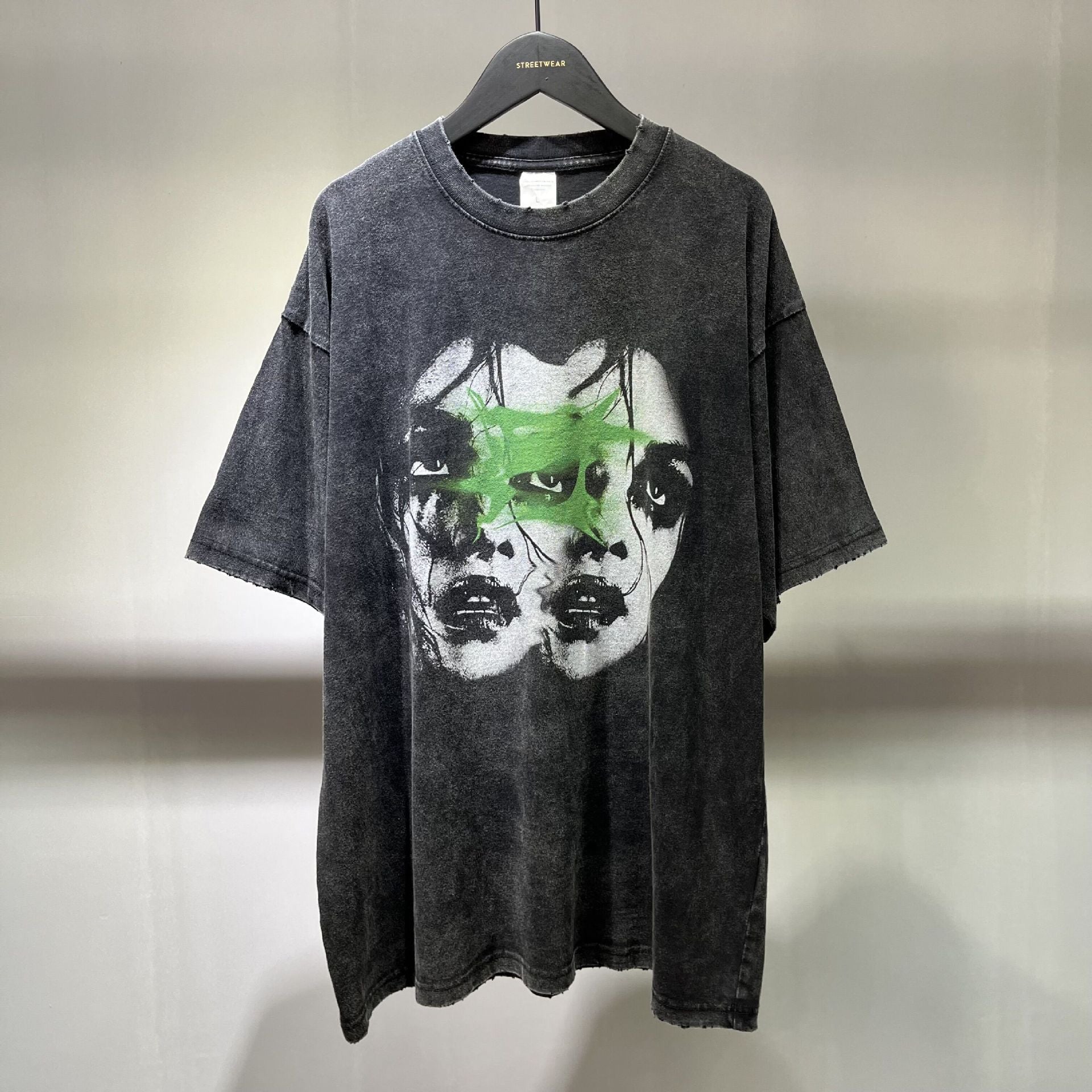 Graffiti Print Retro Loose Short Sleeve