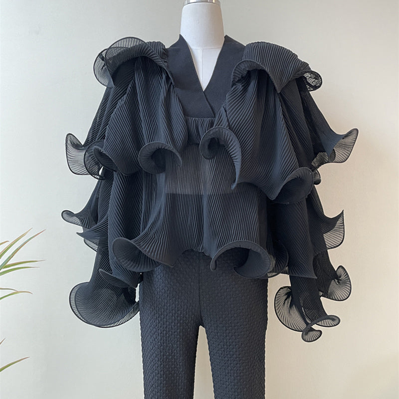 Women's Fashion Ruffle Chiffon Shirt