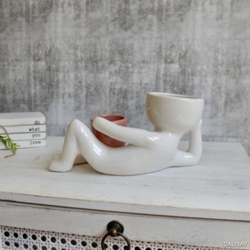 Succulent Lazy Little Man Flower Pot Home Decoration Resin Decorations