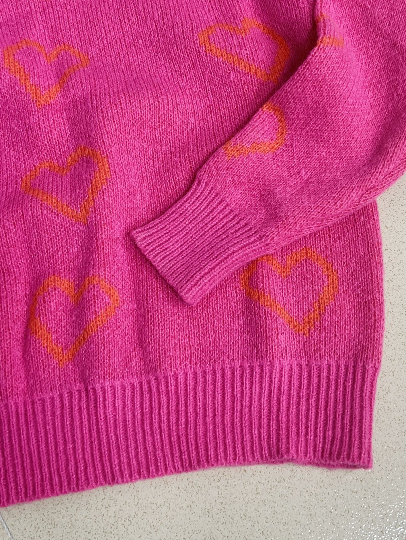 Foreign Trade Cross-border Hot Christmas Knitted Loose Heart-shaped Jacquard Sweater