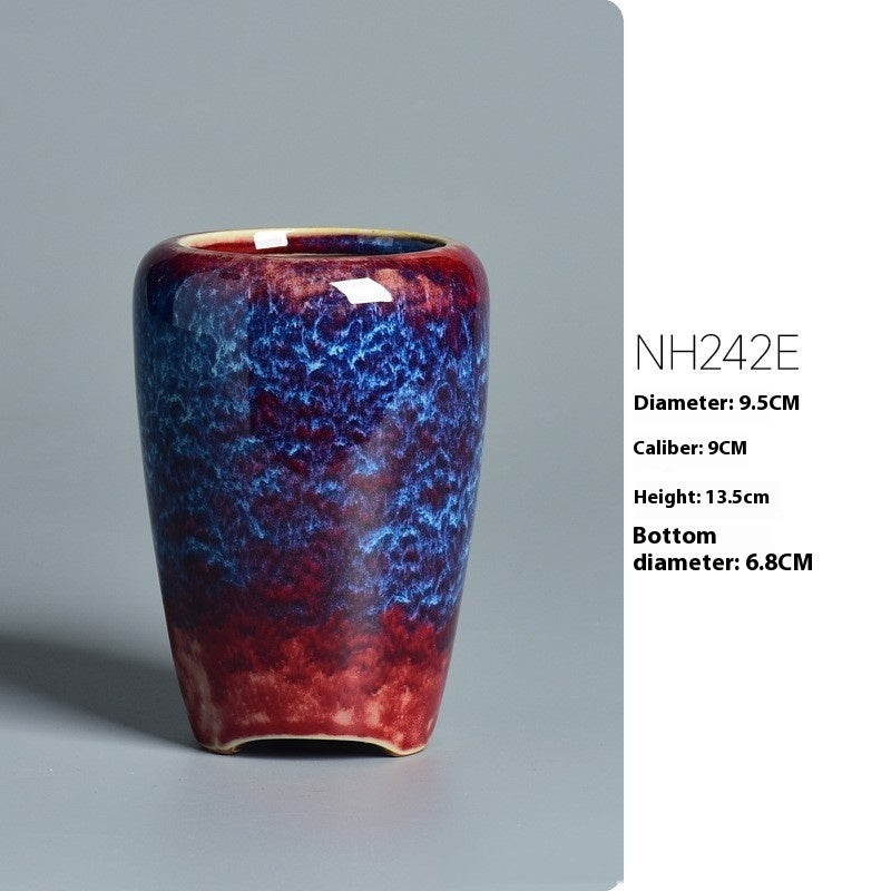 Household Green Plant Creative Jun Kiln Ceramic Flower Pot