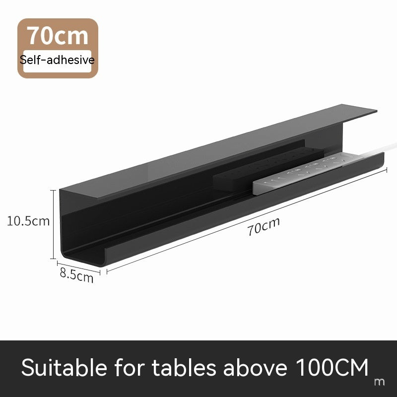 Cable Management Rack Punch-free Storage Box Computer Desk Bottom Wire Fixed Power Strip