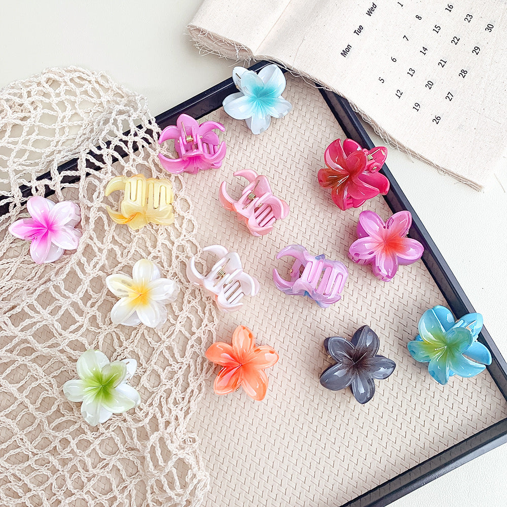 4cm Sweet Girl Plumeria Rubra Barrettes