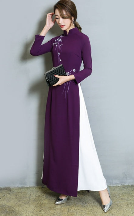 Modified Cheongsam Women's Long Dress