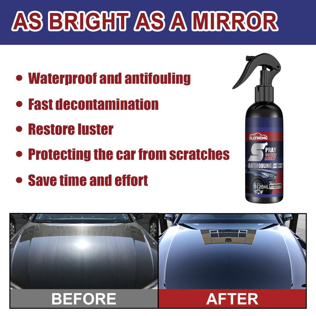 Car Coating Spray Maintenance Paint Surface Decontamination Black Brightening