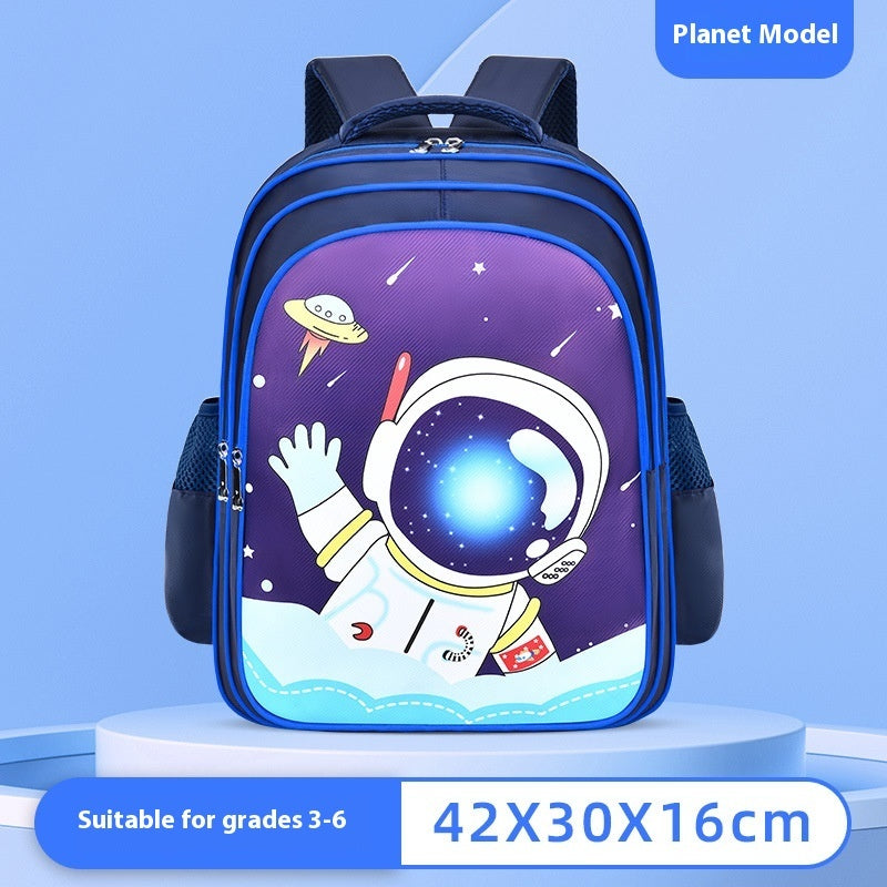 Astronaut Schoolbag Boy Double Shoulders Backpack Grade 3-4