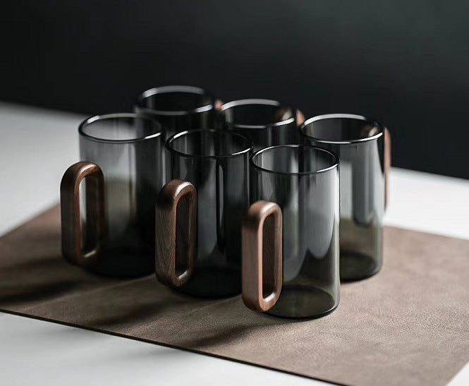 Household Borosilicate Glass Smoky Gray Water Cup