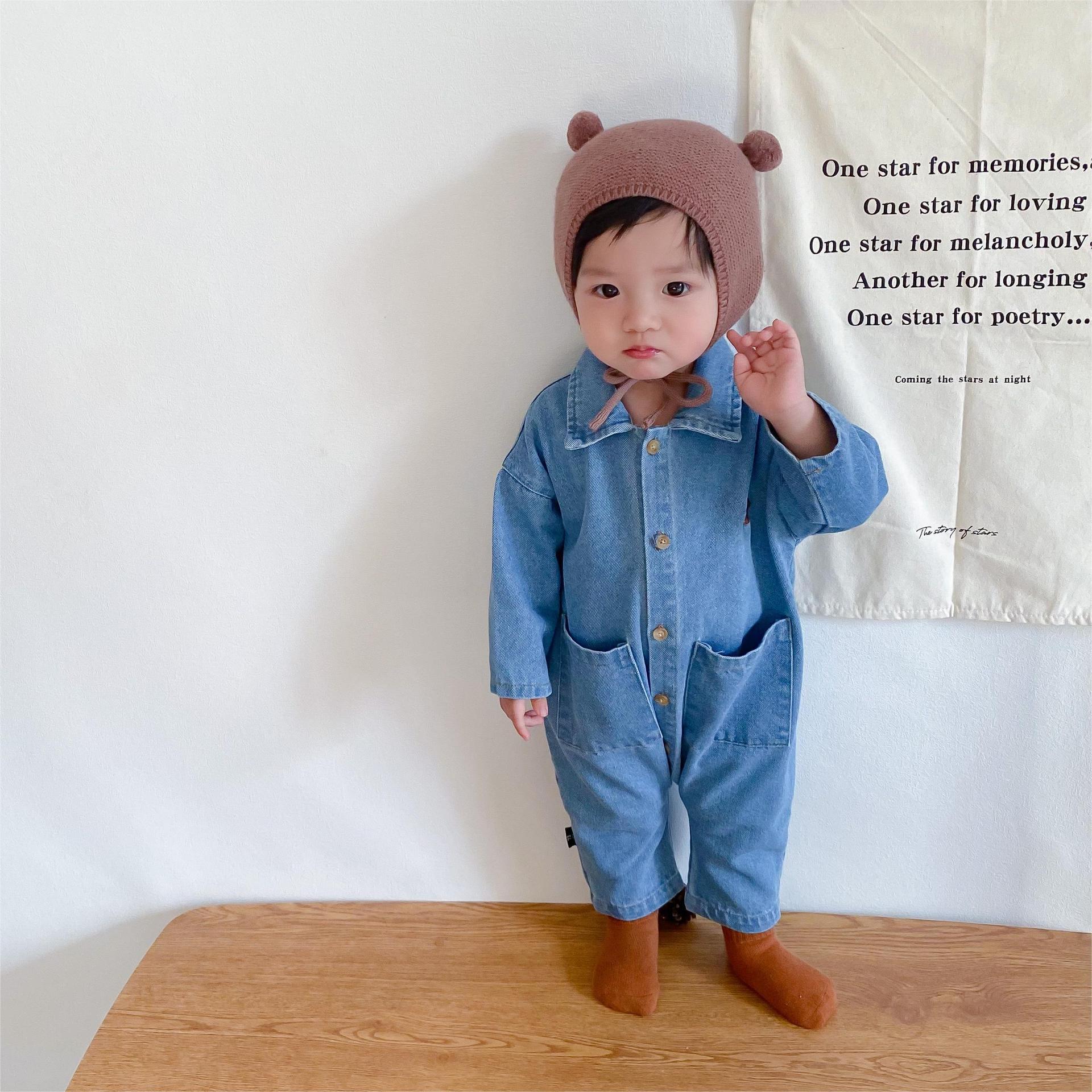 Baby Jumpsuit Thin Long Sleeve Denim Romper