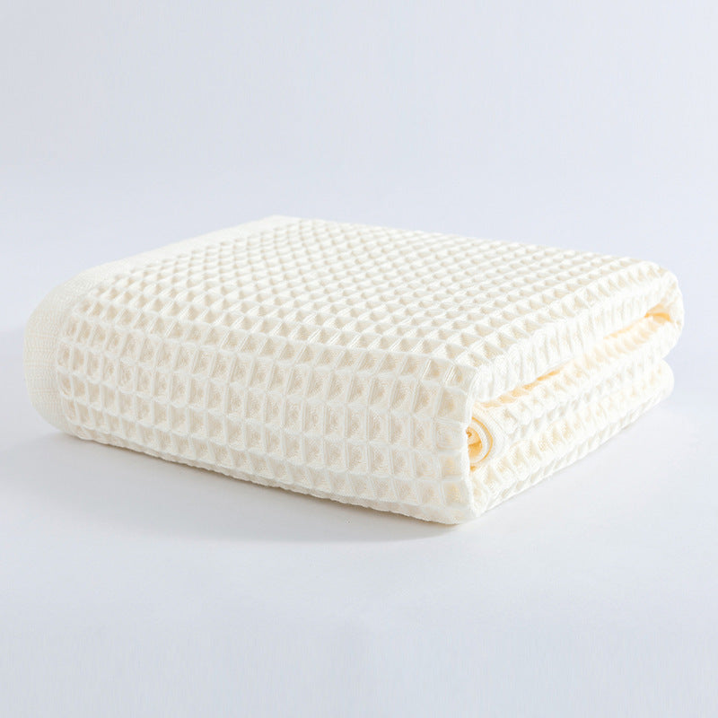 Soft Absorbent Honeycomb Bath Towel Pure Cotton 70X140cm