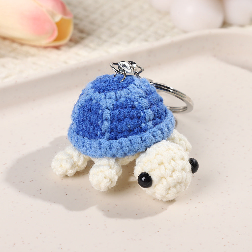 Cute Turtle Keychain Mini Little Turtle Wool Crocheted Doll Creative Little Doll Lovely Key Buckle