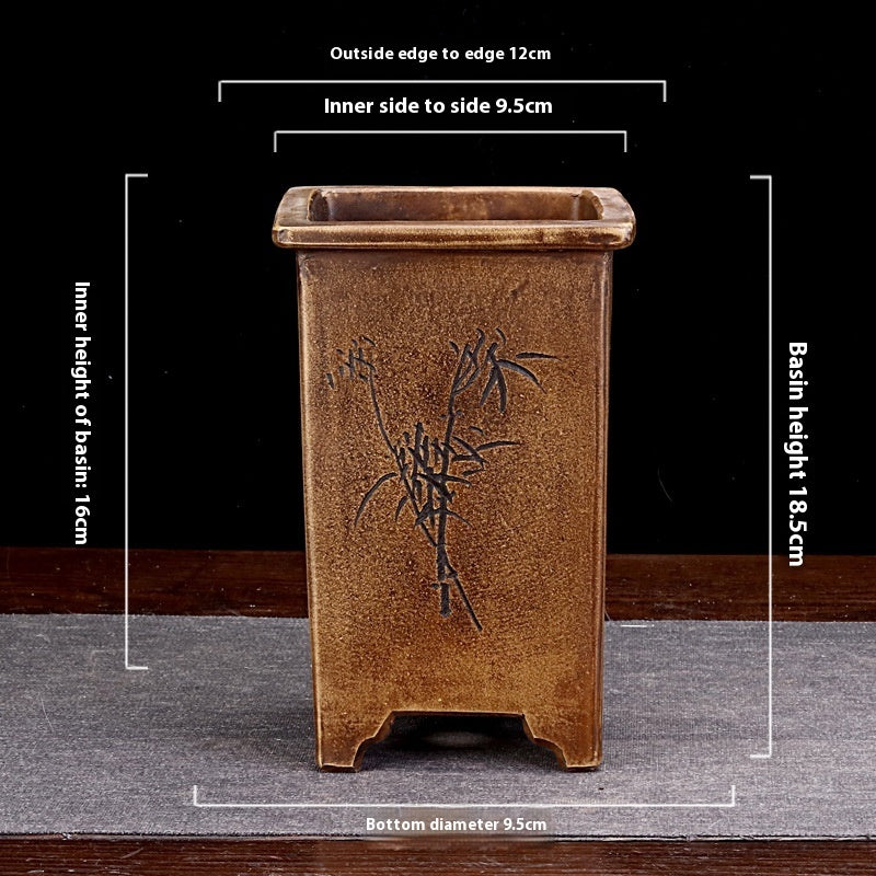 Orchid Grass Succulent Small Flower Pot Porcelain Minimalist Creative