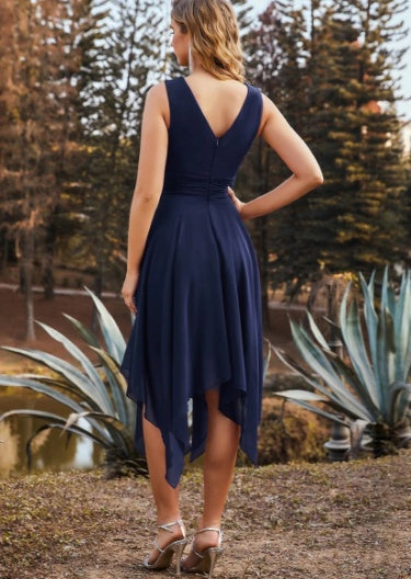 Retro Suspender Type French Midi Skirt Literary Temperament High Waist Solid Color Clothing