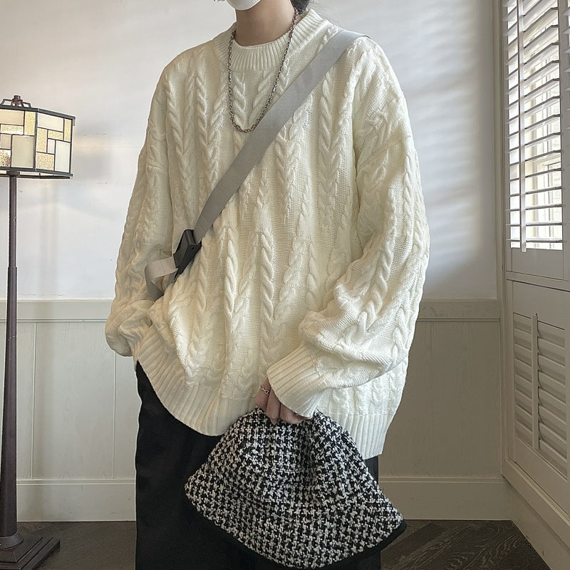 Fashion Men's And Women's Crewneck Solid Color Knitwear