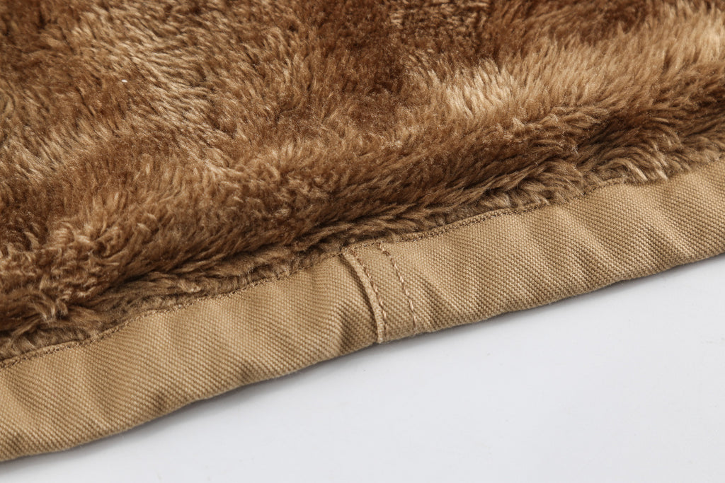 Plus Velvet Thickening Trend Fashion Multi-pocket Brief Quilted Jacket