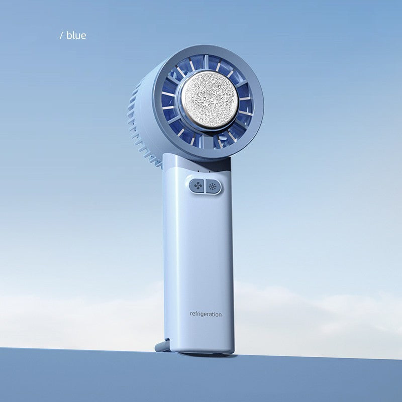 Ice Cooling Fan Handheld USB Rechargeable