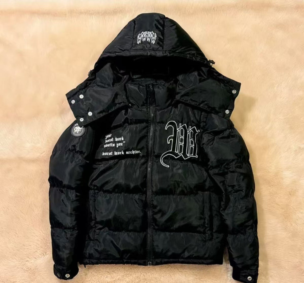 Winter Hooded Cotton-padded Cardigan Jacket