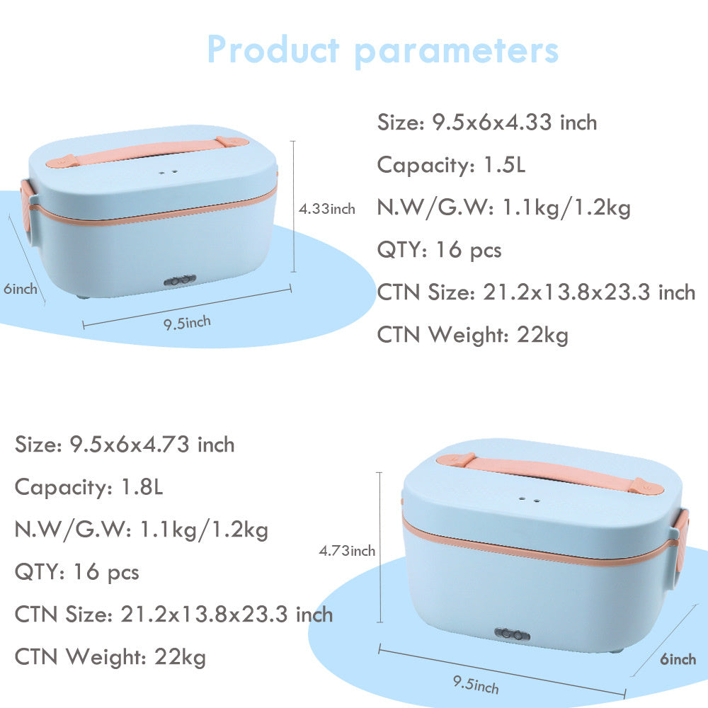 New Stainless Steel Liner Quick Plug Electric Heating For Home And Car Electric Lunch Box