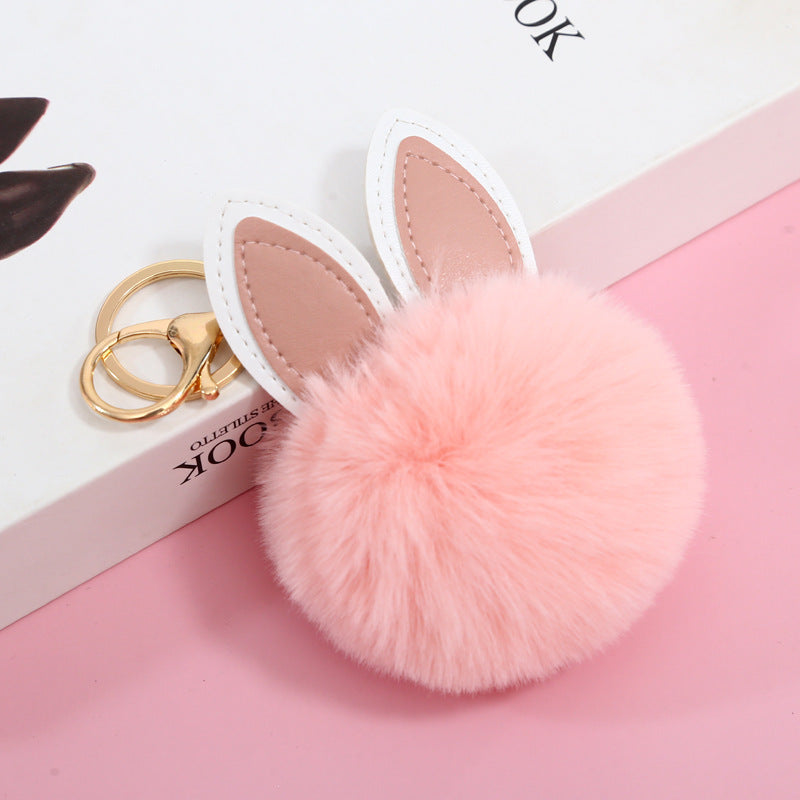 Girl's Schoolbag Fuzzy Ball Pendant Small Gift