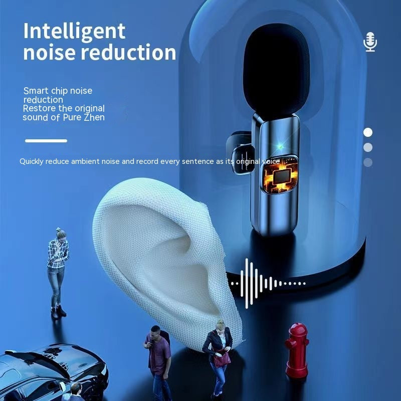 Wireless Collar Clip Microphone Intelligent Noise Reduction