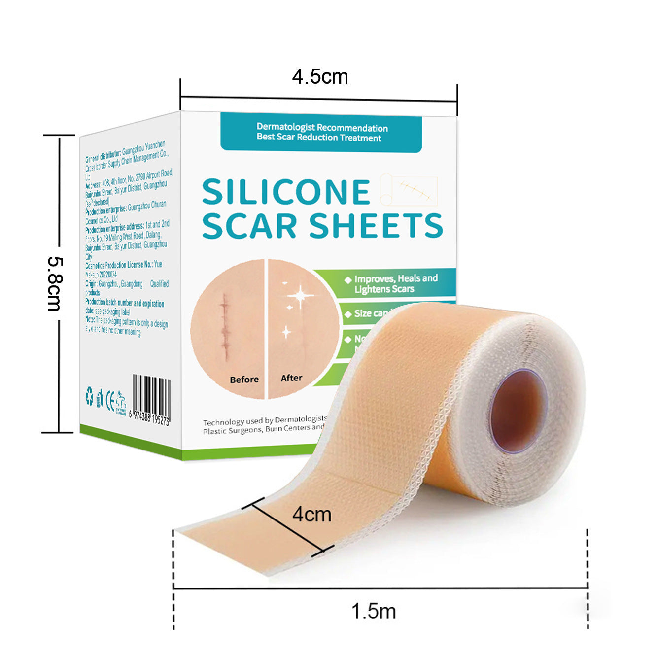 Desalinated Silicone Gel Neutral Silica Gel Scar Paster