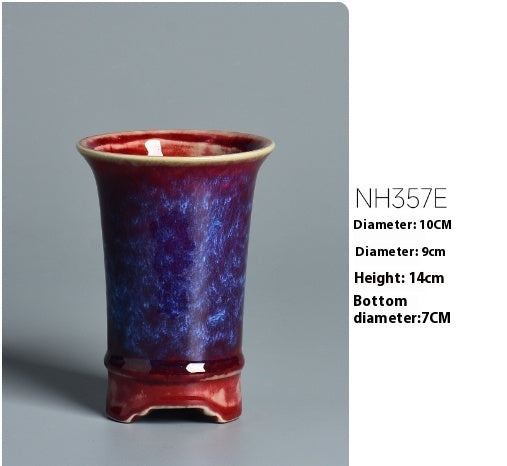 Household Green Plant Creative Jun Kiln Ceramic Flower Pot