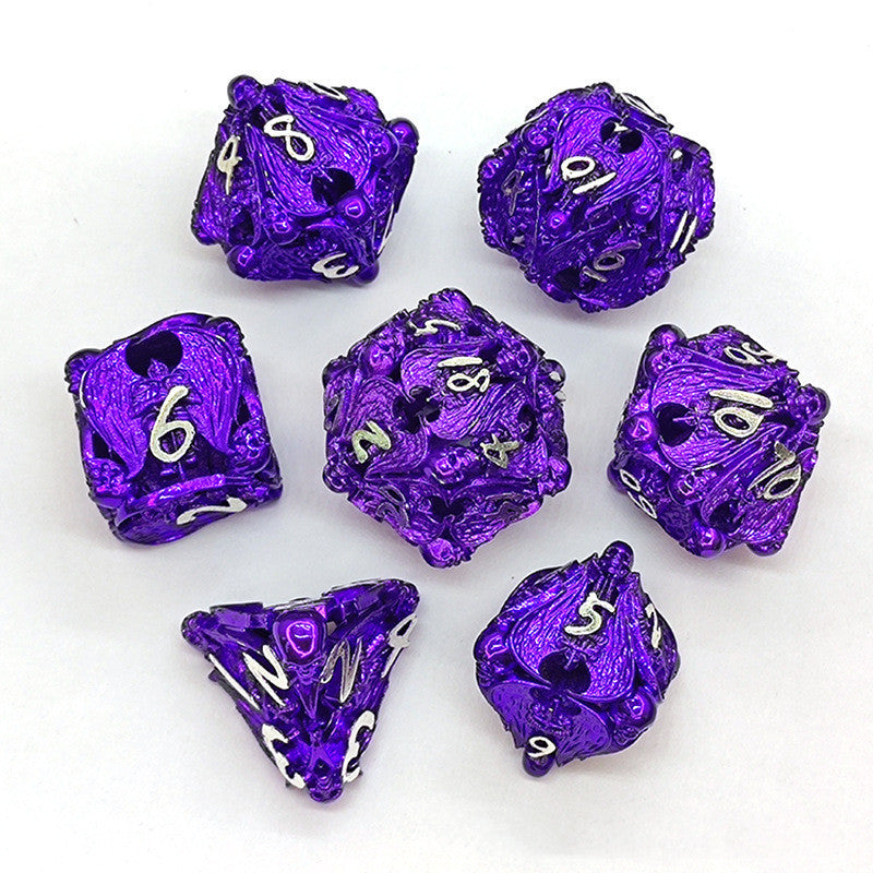 New Metal Cutout Jihad Angel Dice DND 7 Piece Set