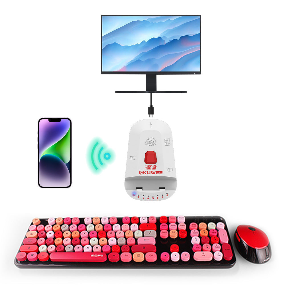 USB Key Mouse To Bluetooth Key Mouse Computer Cellphone Key Mouse Link