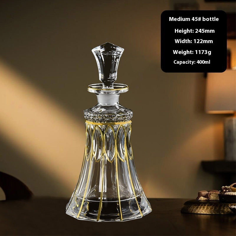 Hand-painted Gold Glass Wine Bottle Internet Celebrity Home High-end Wine