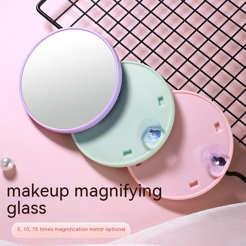 Household Fashion Simple Suction Cup Plastic Cosmetic Mirror