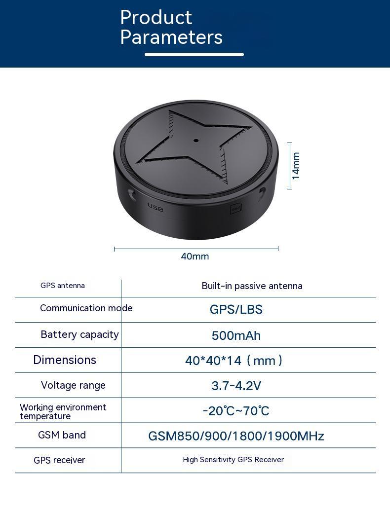 Beidou GPS Car Locator Anti-lost For The Elderly And Children Magnetic Adsorption Installation-free