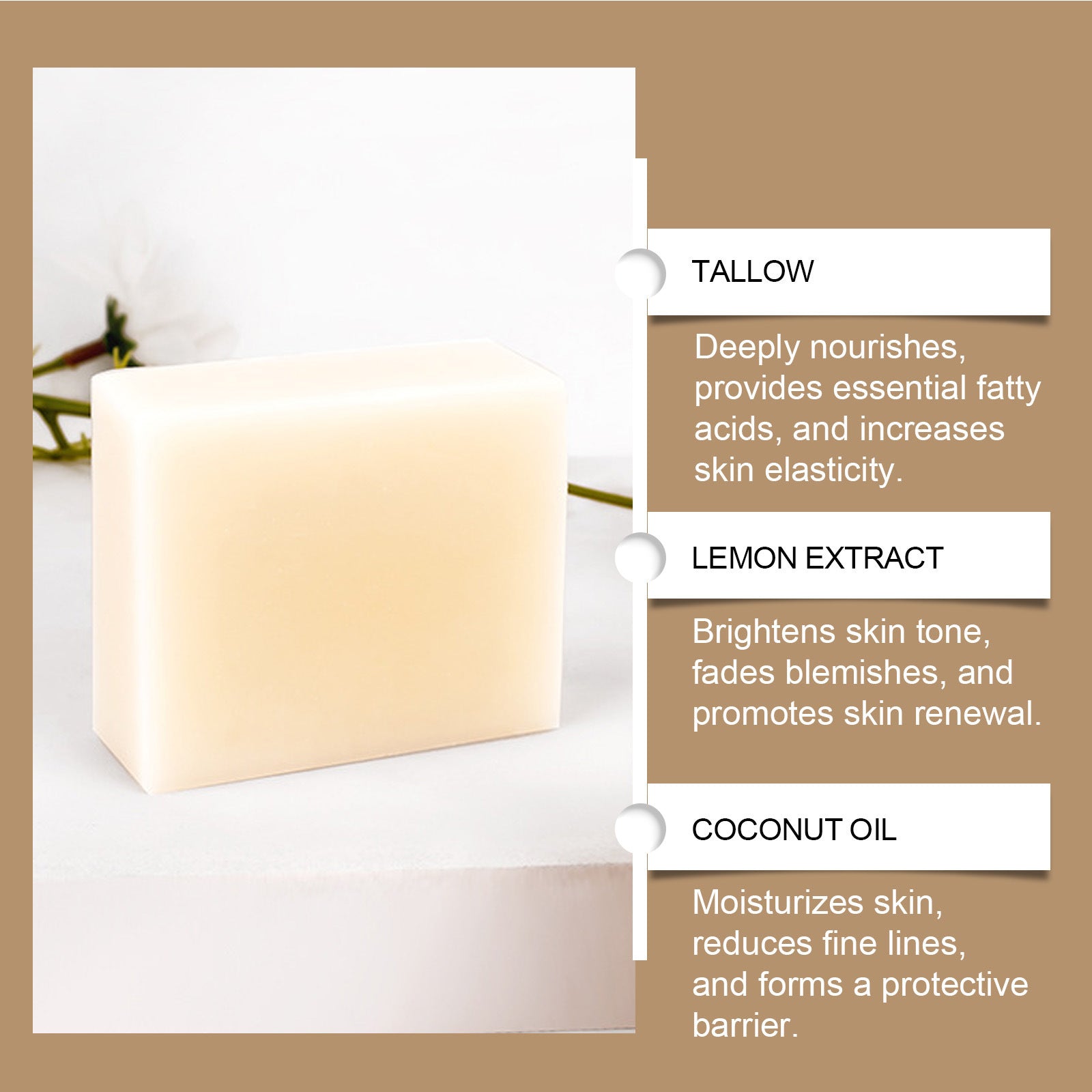 Tallow Body Cleaning Bath Moisturizing And Nourishing Soap