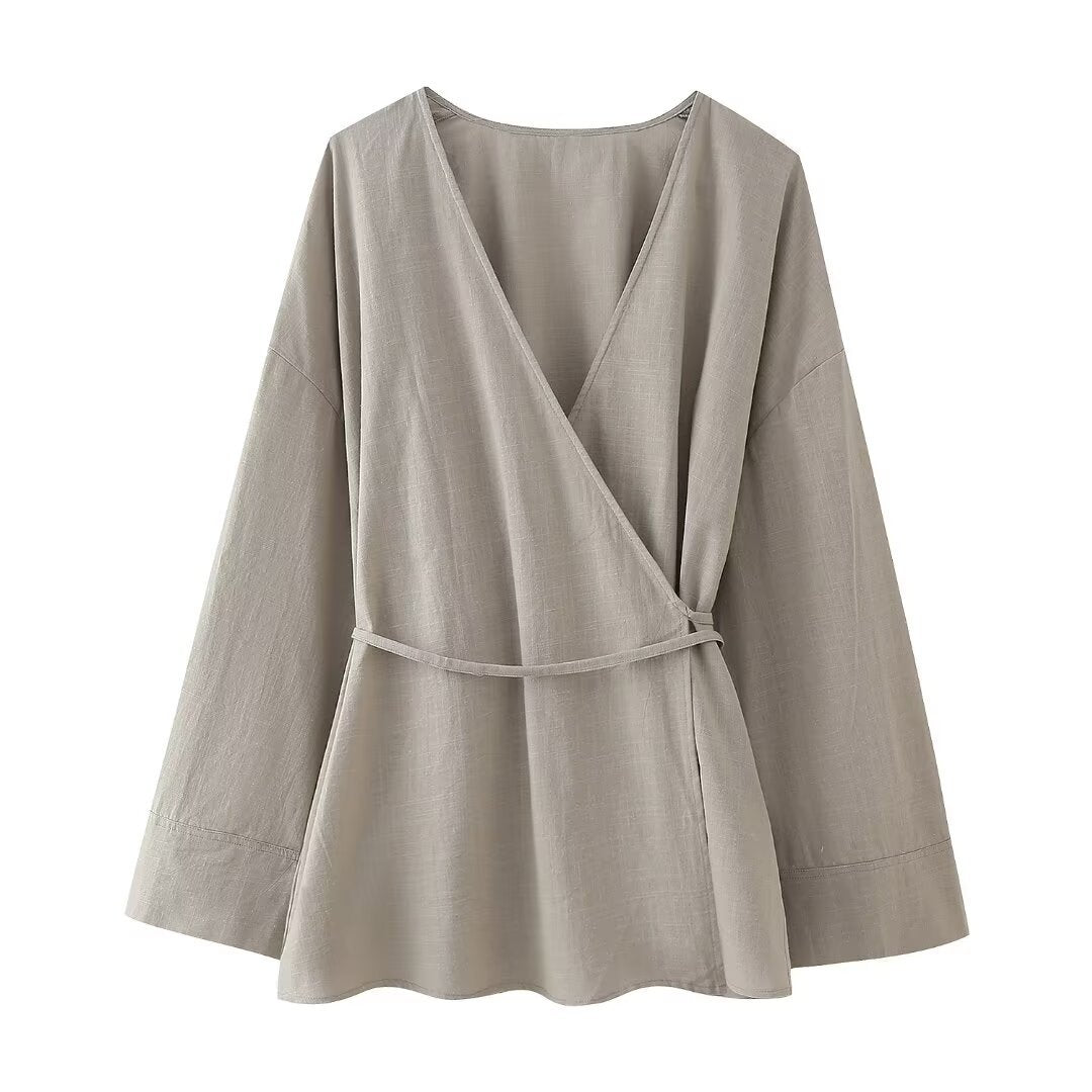 Casual Loose Tied Pajamas Trousers Suit