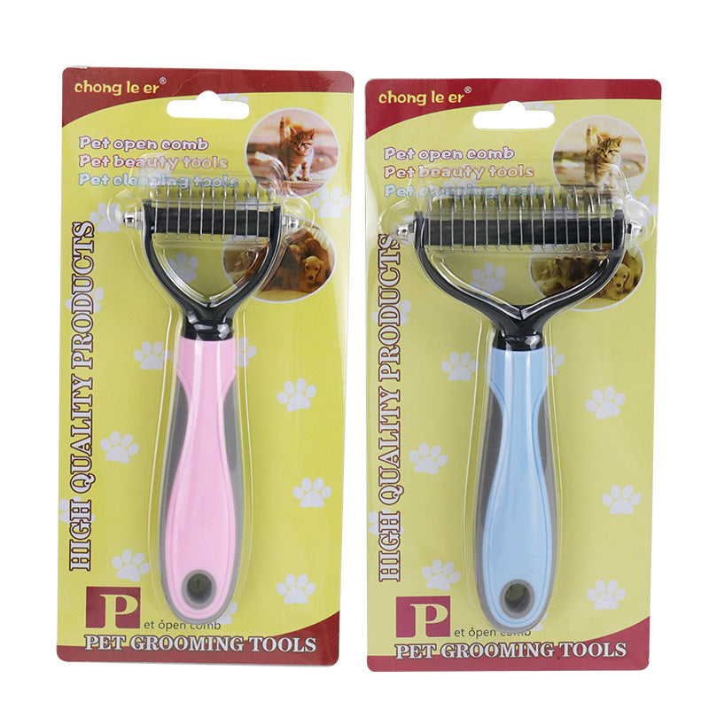 Double-sided Stainless Steel Pet Hair Unknotting Comb