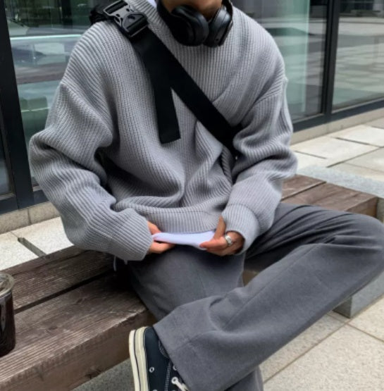 Vintage Slouchy Style Knitwear Ancient Casual Jacket