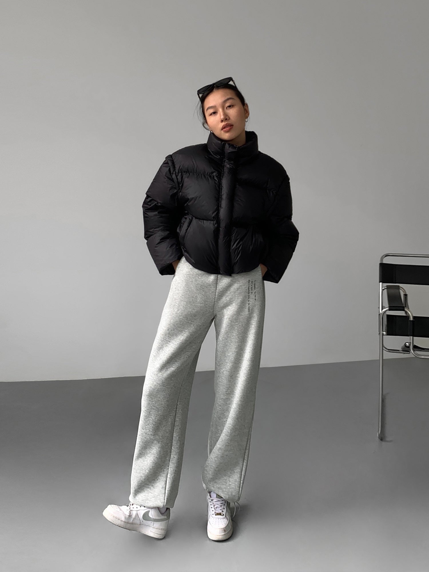 Loose White Duck Down Cotton-padded Jacket Coat