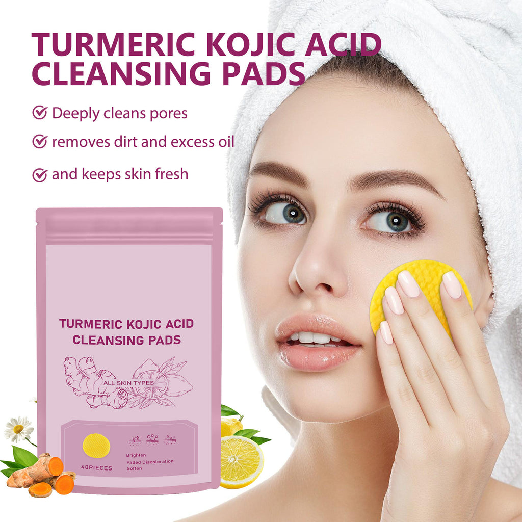 Kojic Acid Cleansing Pore Gentle Skin Care Turmeric Cleansing Pad