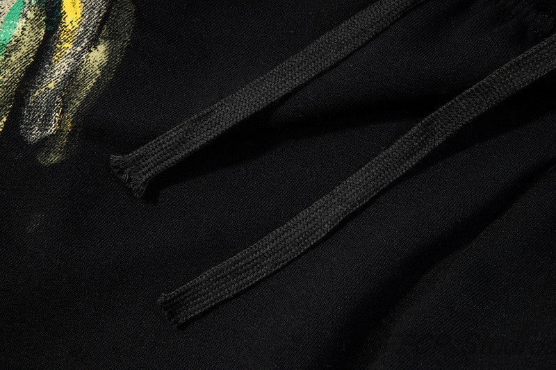 Deconstructed Washed And Worn Casual Pants