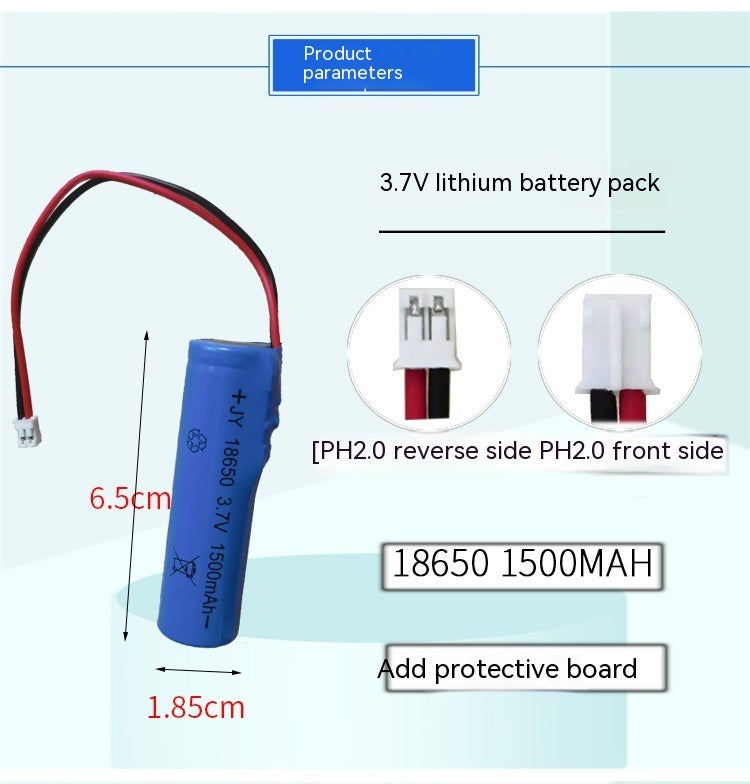 Electric Toy 14500 Lithium Battery 3.7V 18650 7.4V