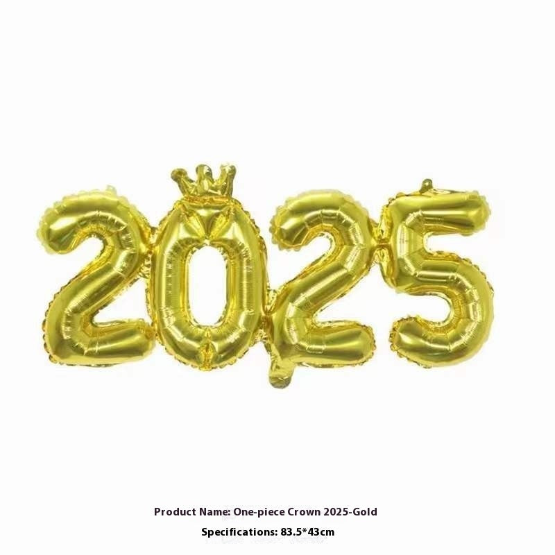 2025 One-piece Digital Crown Balloon