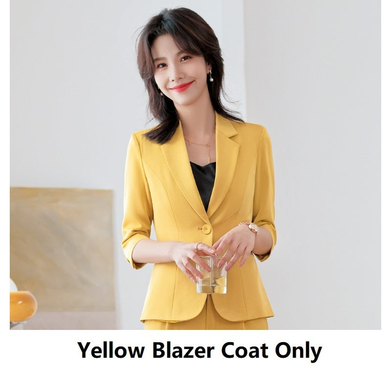 Women's Solid Color  Waist Sleeved Suit Jacket