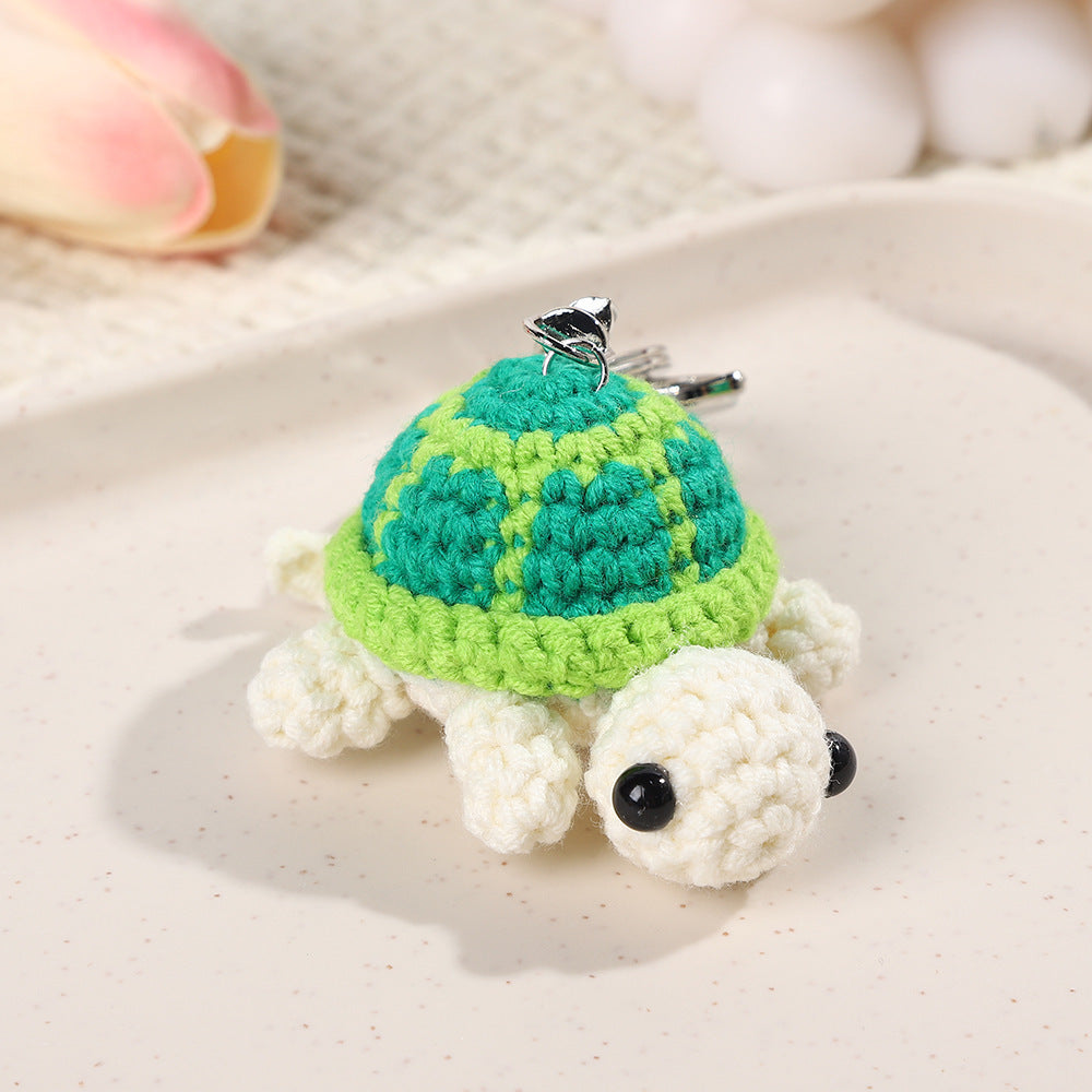 Cute Turtle Keychain Mini Little Turtle Wool Crocheted Doll Creative Little Doll Lovely Key Buckle
