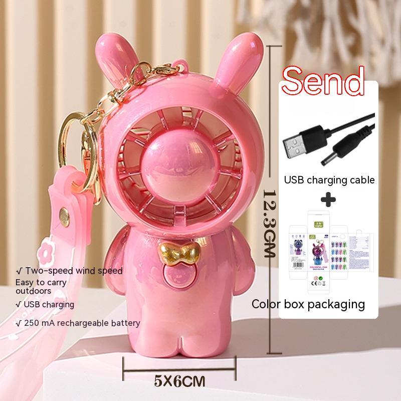 Student Summer Cartoon Fan Pendant Keychain